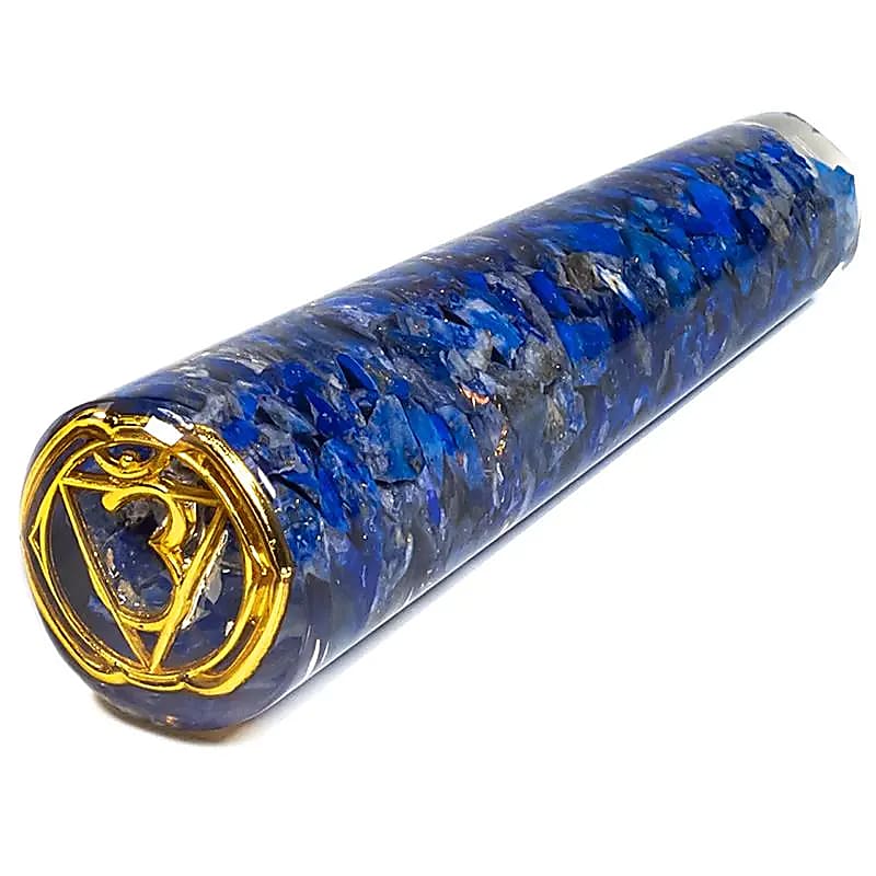 Baghetă orgonică pentru masaj cu Lapis Lazuli - Chakra al treilea ochi