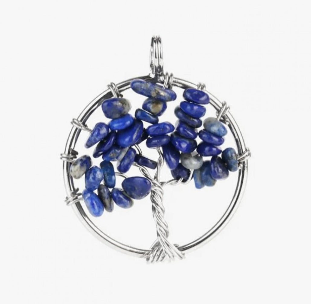 Pandantiv copacul vieții lapis lazuli