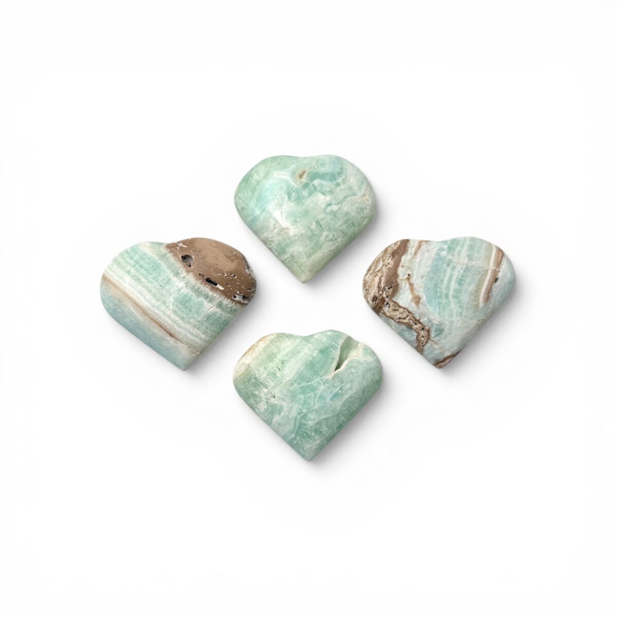 Inimă aragonit albastru 1 buc