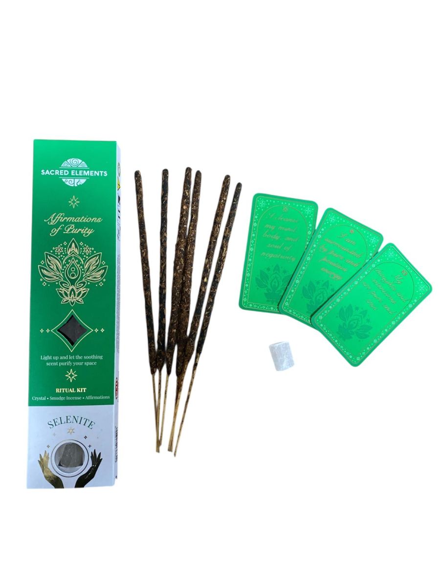 Bețisore parfumate Sacred Elements – Affirmations of Purity Ritual Kit
